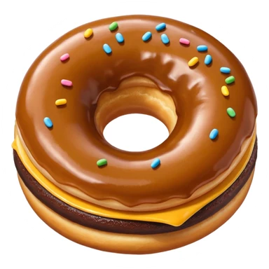 Karamelli çilekli donut sticker