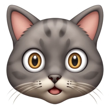 very terrified cat sticker