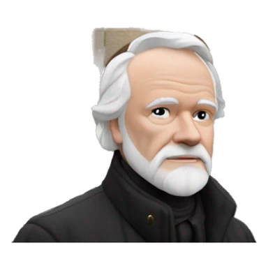 Victor Hugo in front of Notre Dame de Paris sticker