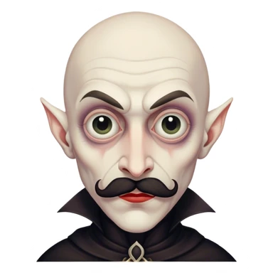 Nosferatu with moustache  sticker