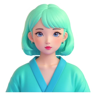 Vaporwave aesthetic Japanese girl with pastel gradient hair, 80s retro style, sunset grid background, pink and teal color scheme, nostalgic aesthetic sticker