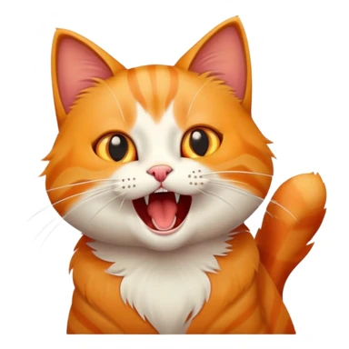 cat mewing with open mouth sticker