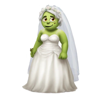 Ogre In wedding dress￼  sticker