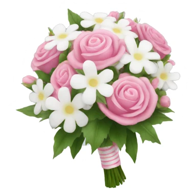pink and white bouquet sticker