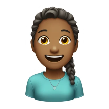 Girl laughing with tears sticker