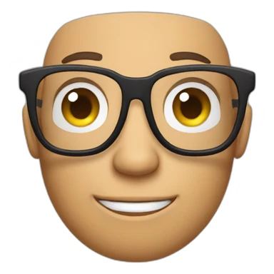 nerd with glasses sticker