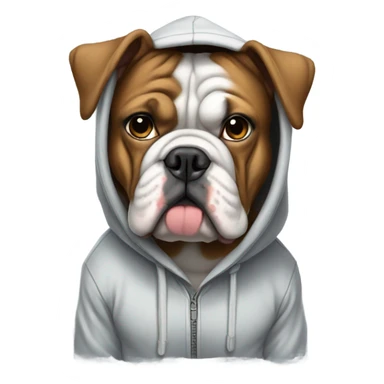 Bulldog in hoodie  sticker