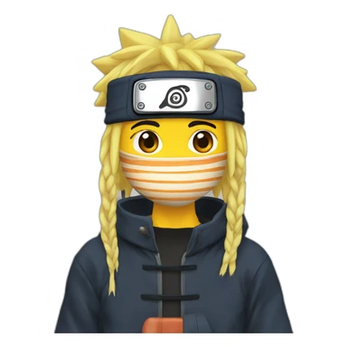 Naruto avec ses ramen sticker