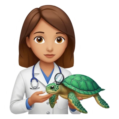 woman veterinary with a sea turtle sticker