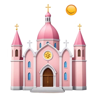 light pink coquette church sticker
