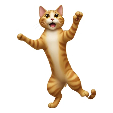 Bobtail cat dancing  sticker