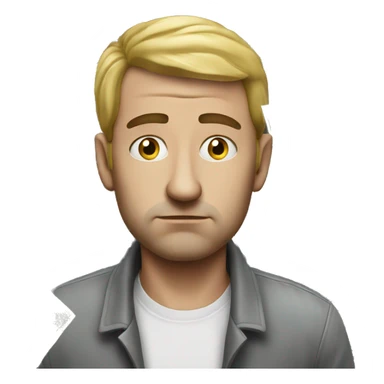 sad man with money photorealistic serious sticker