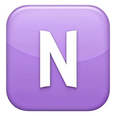 Netflix aesthetic "N" logo in pastel purple sticker
