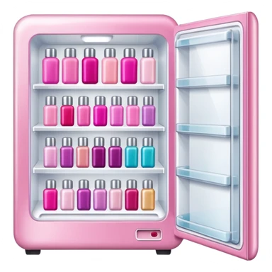 pink cosmtics fridge  sticker