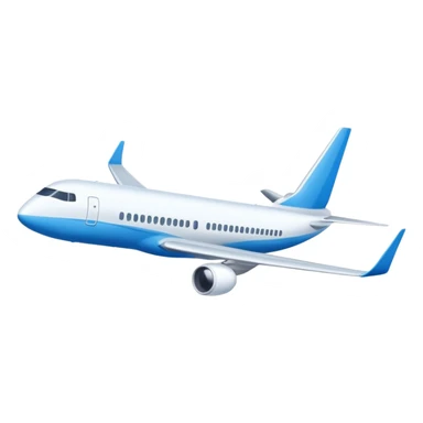 white and blue commercial aircraft sticker