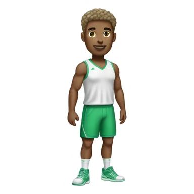 sport man in light green clothes  sticker
