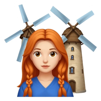 women with Windmills sticker