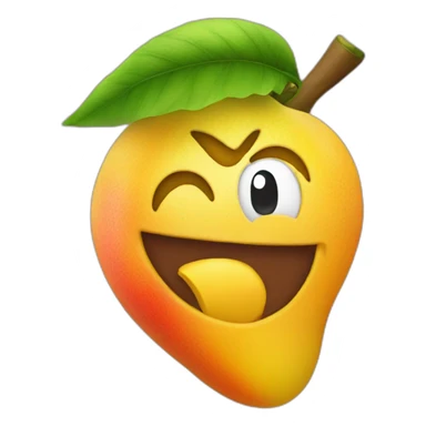 Mario face in a mango sticker