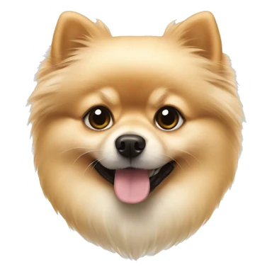 Cream Pomeranian  sticker