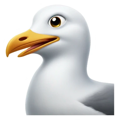 Seagull funny face sticker
