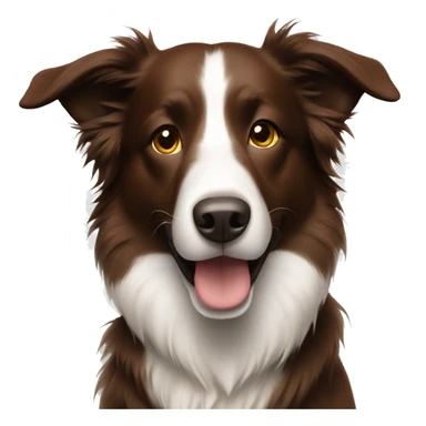Brown border collie sticker