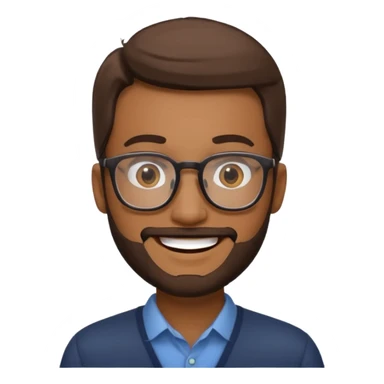 man wear glasses smile sticker