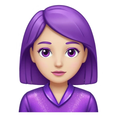 supervisor wearing glitter purple glittery clothes sticker