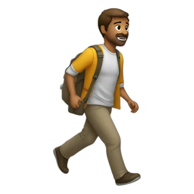 Senderista caminando sticker