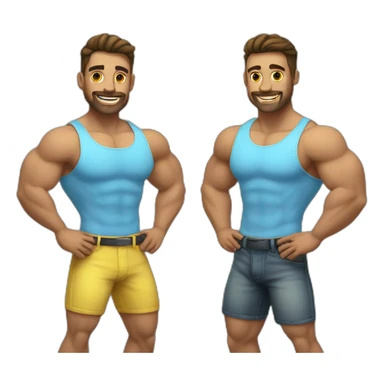 Couple gay musclé sticker