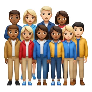 many different groups of people sticker