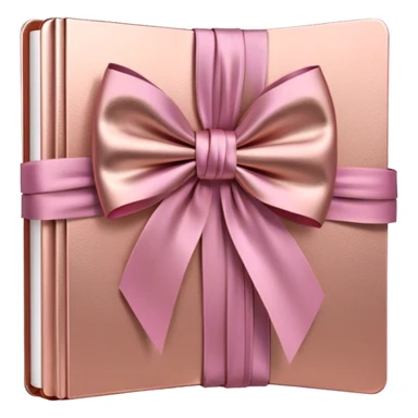 rose gold journal with ribbon sticker