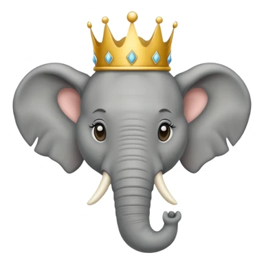 Elefante con corona  sticker