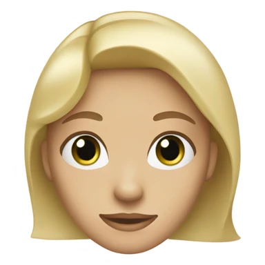 Caucasian blonde woman with bright green eyes and a small mole on her chin sticker