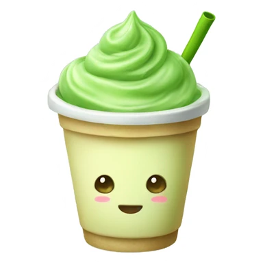 Cute iced matcha cup sticker