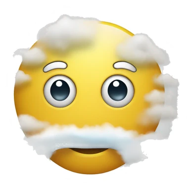 Face with steam from nose sticker