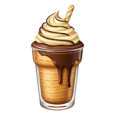 Eclair ice cream soda desert sticker