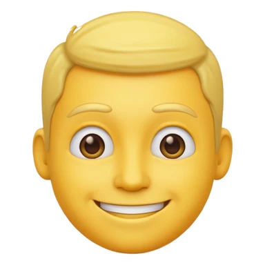 a yellow male emoji with shoulders sticker