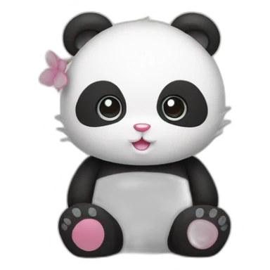 Hello Kitty panda sticker