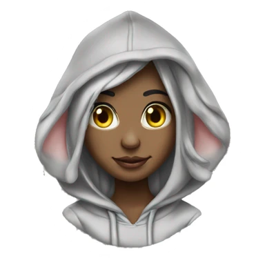 Elephant earring a hoodie sticker