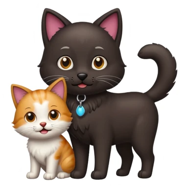 Dog love cat sticker