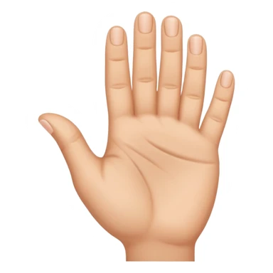 Little finger up and all the others are down with the thumb holding them. sticker