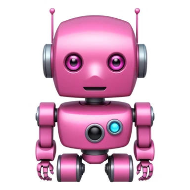 pink robot with 1 eye sticker