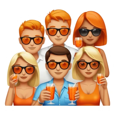 advertising people drinking aperol sticker