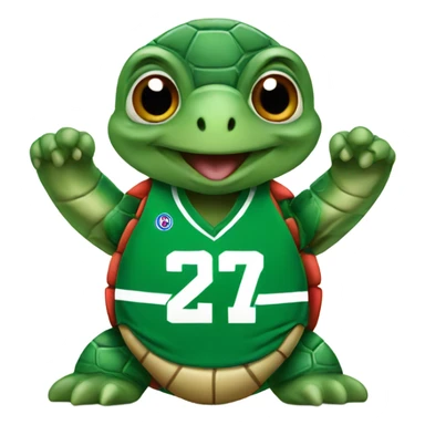 Turtle wearing a jersey  sticker