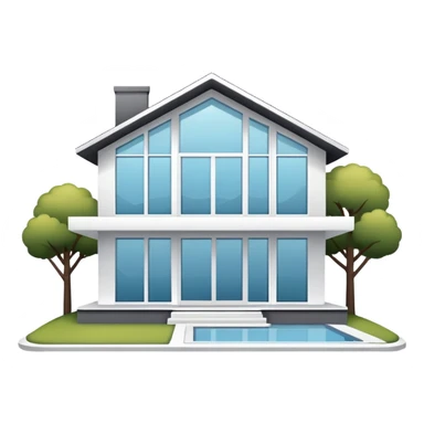 modern house  sticker