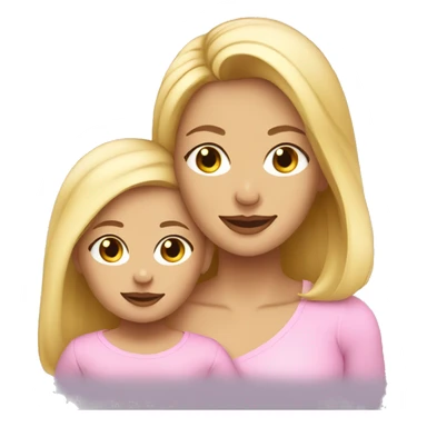 Blonde mom with four-month-old daughter sticker