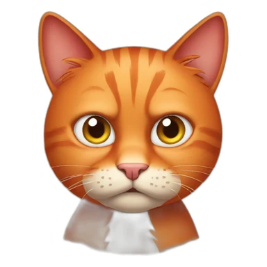 Red cat mad sticker