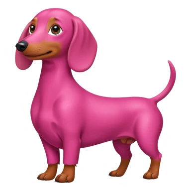 bright pink dachshund dog sticker