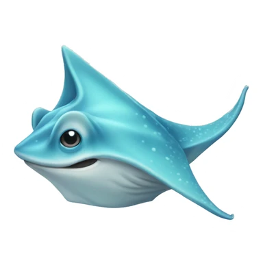 cute light blue stingray sticker