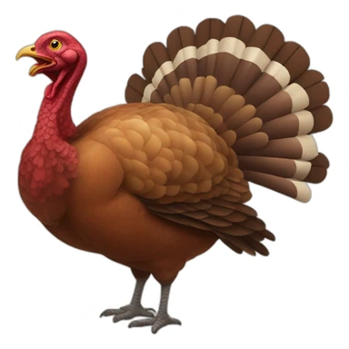 speaking realistic turkey sticker